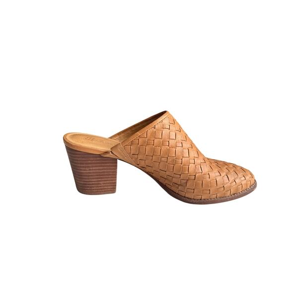 Madewell Harper Mule in Honey Brown Basket Weave Size 8 - Picture 6 of 9